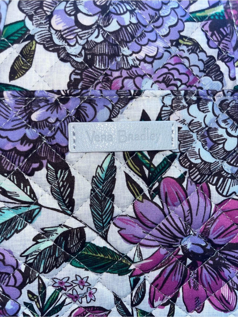 Vera Bradley Floral Quilted Travel Bag - Lavender Meadows - Picture 3 of 7